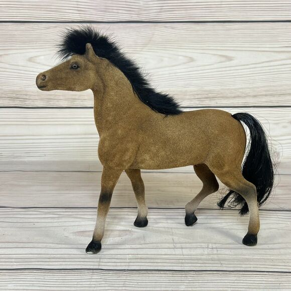 VTG Blue Grass Farms SET 4 HORSES Soft Mane Long Tail Toy Concepts Real Feel BGF - Picture 2 of 16